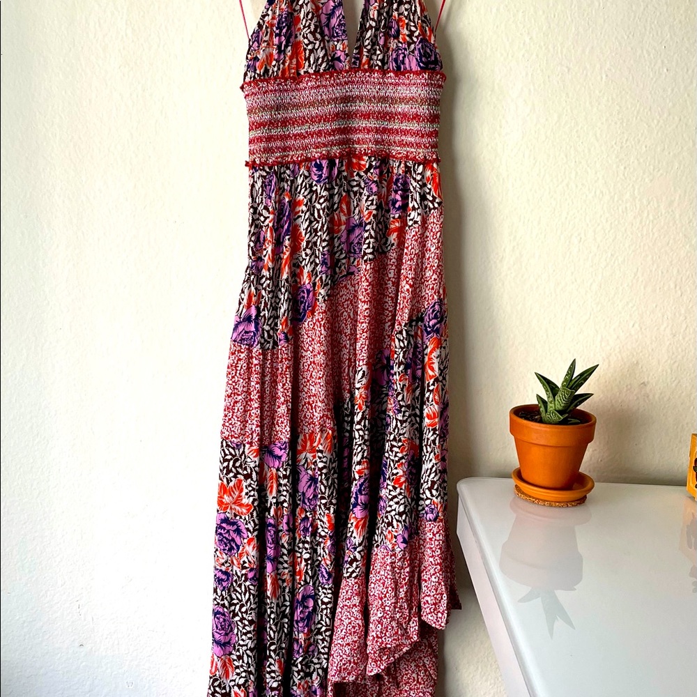 FREE PEOPLE “Gabriela” Halter Dress in “Terracotta” Print - Picture 12 of 12